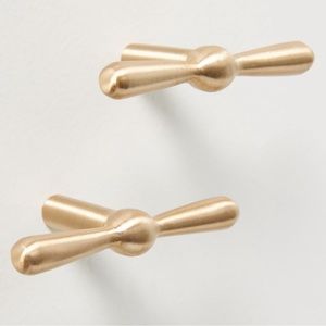 Anthropologie Sofia Knobs Set of 2 brushed Gold NWT